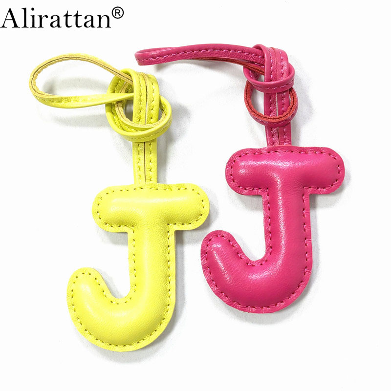 Monogram Keychain Leather - Alirattan New Trend English Letter J