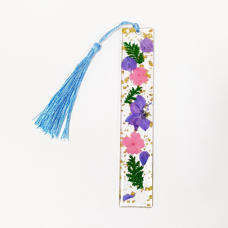 Dried Flower Bookmark - 5pcs Creative Transparent Acrylic Dried Flower