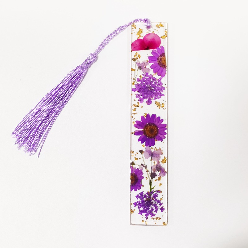 5pcs Creative Transparent Acry - Dried Flower Bookmark review and price