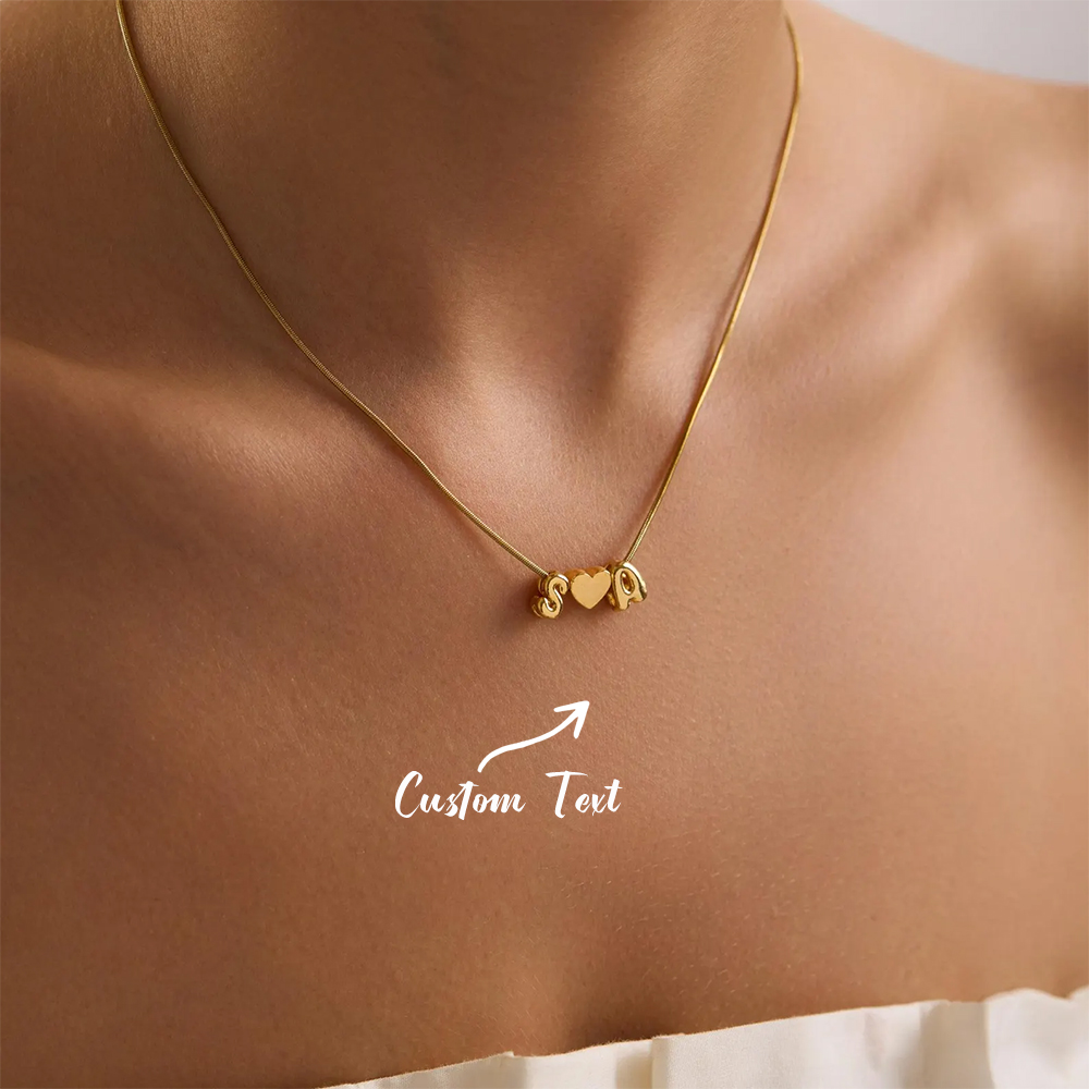 Custom Two Initial Name 3d Bub - Name Necklace Custom review and price