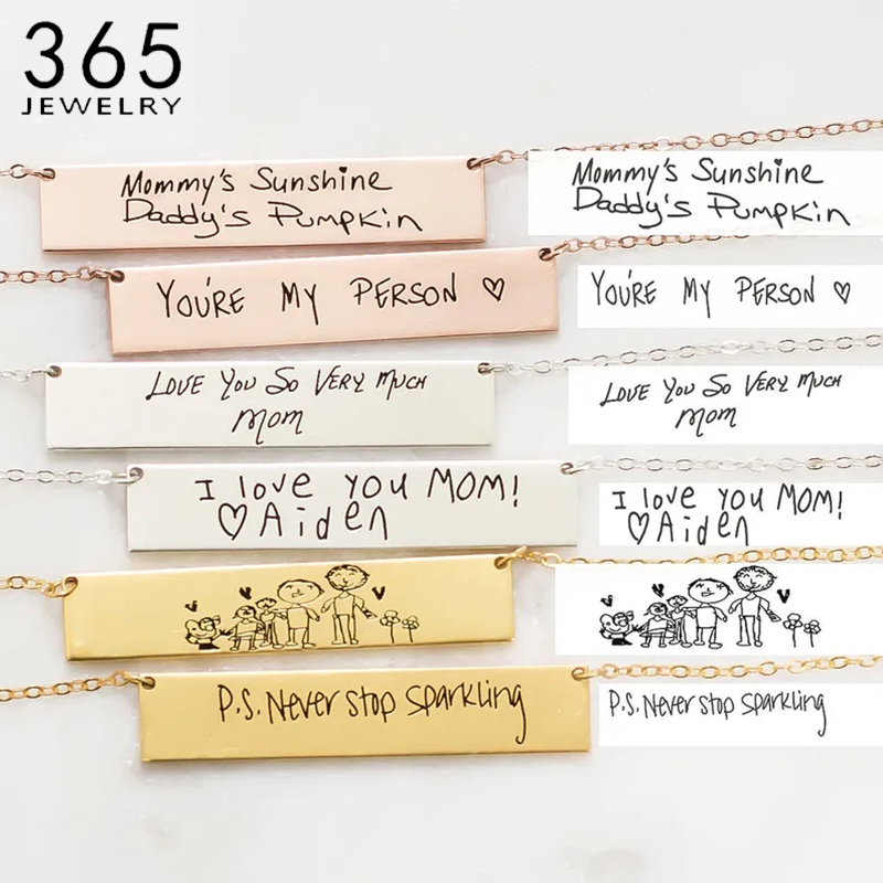 Custom Handwriting Name Bar Pe - Handwriting Necklace Bar review and price
